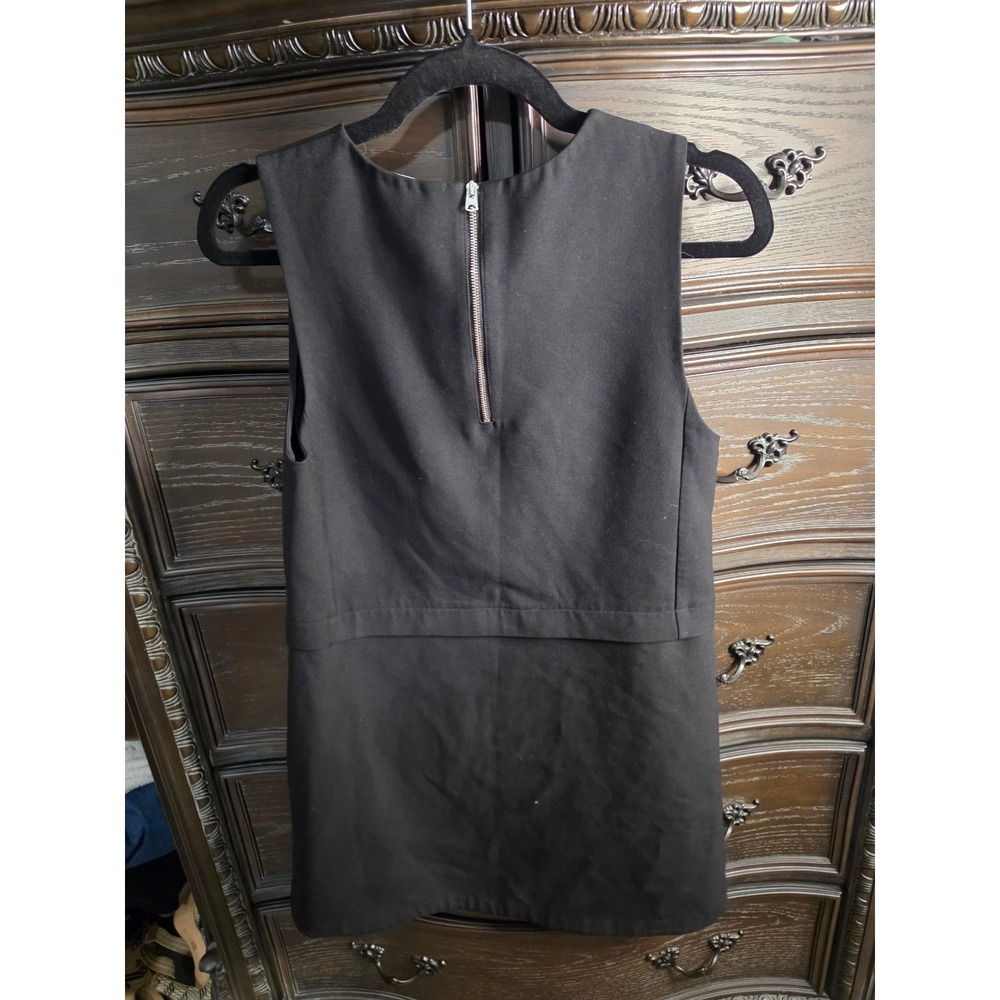Wilfred Aritzia Black Sleeveless Zip Pocket Shift Mini Dress Size S PLV4-8482-34 - Picture 4 of 9